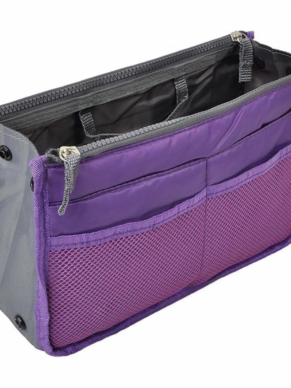 Purse Insert Bag Organizer - Lightweight Divider- Purple 10x6